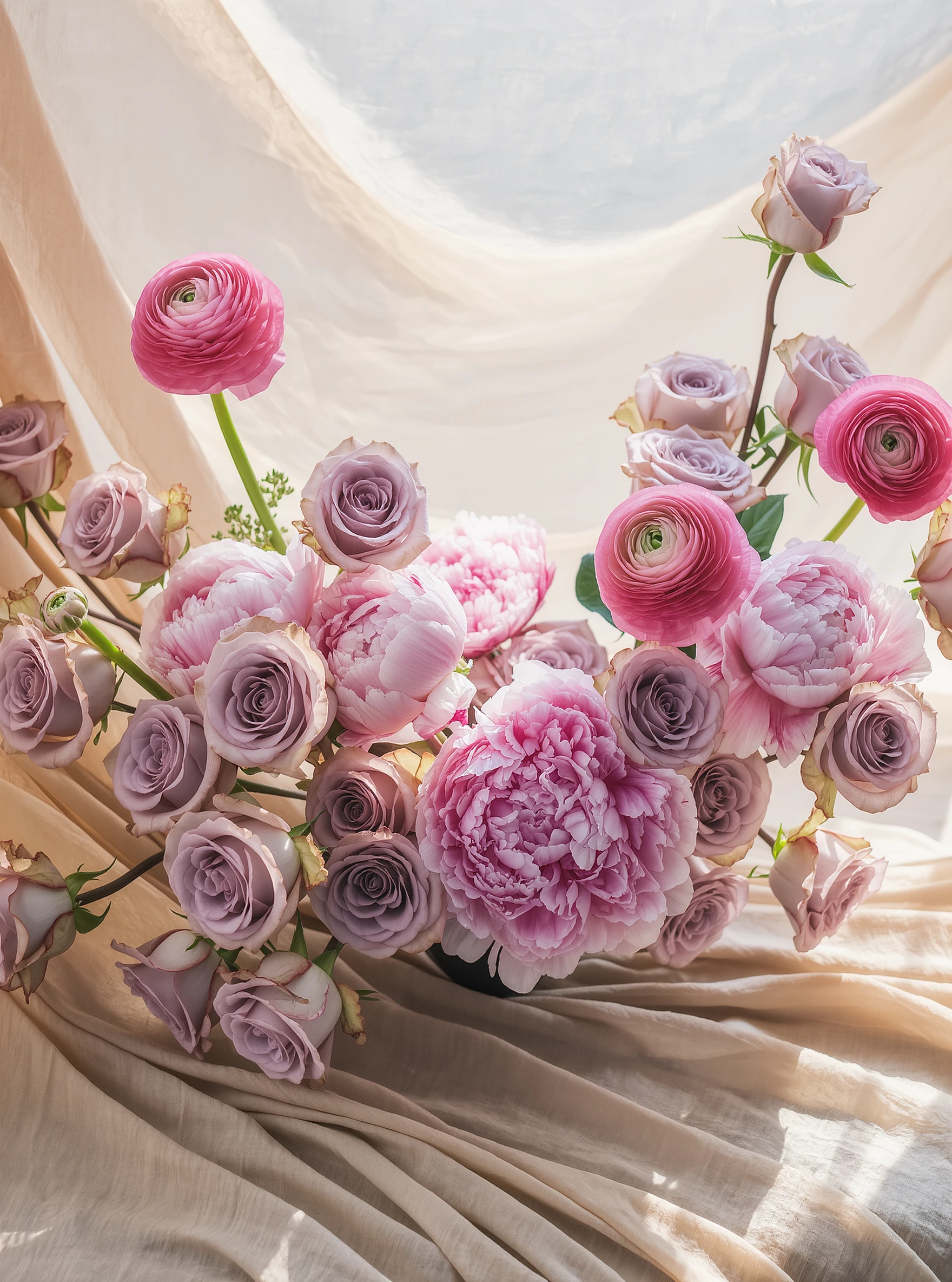 Цветочная AI-композиция в premium стиле